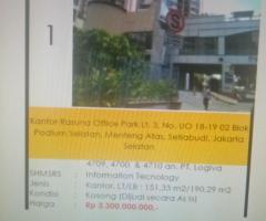 Perkantoran, SHMSRS  LT 151.33 m2, LB 190,29m2